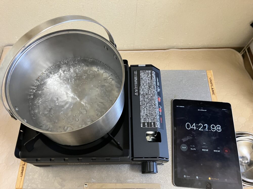 タフまる 湯沸かし実験