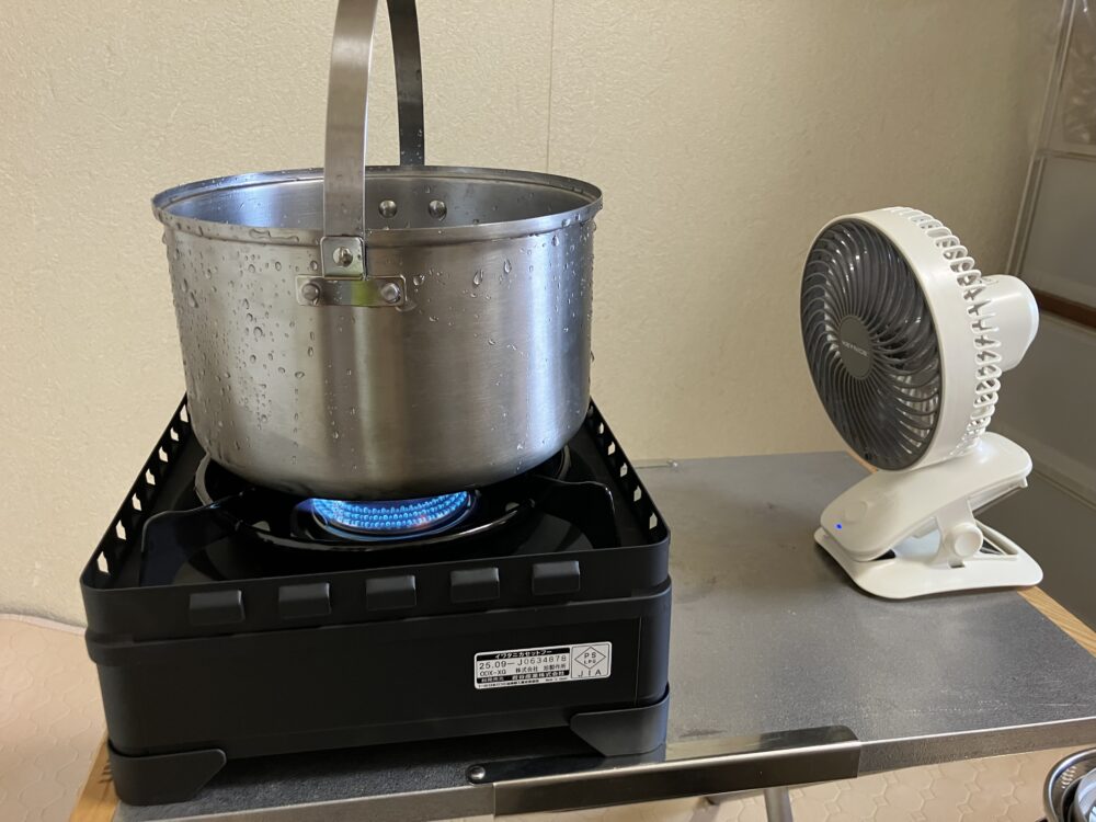 タフまる 風有湯沸かし実験