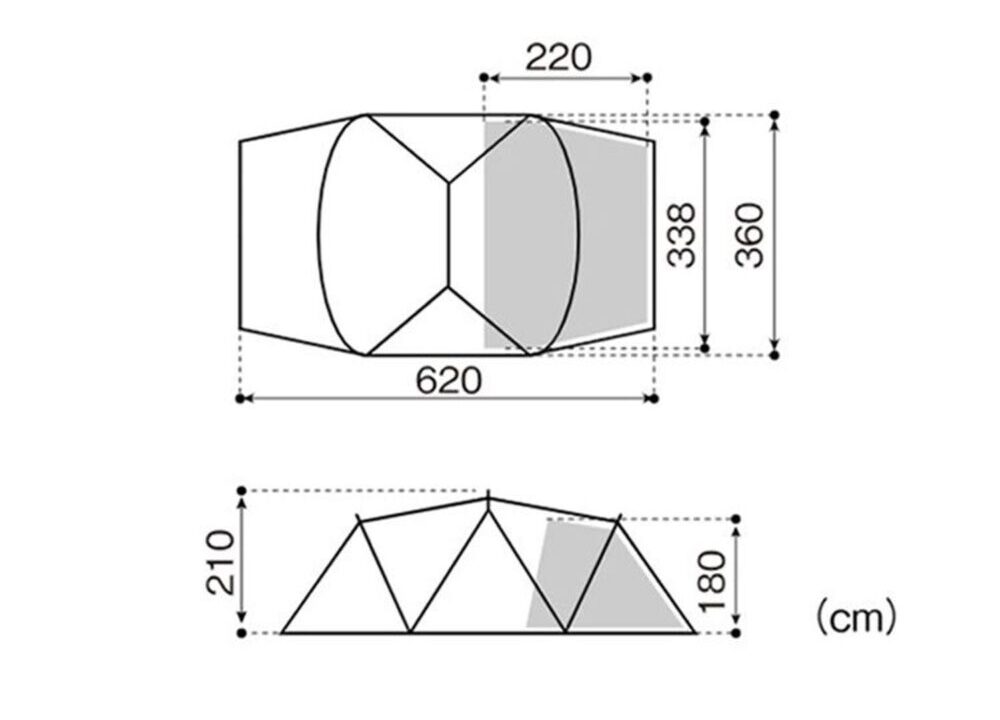 ランドネストシェルター　サイズ感